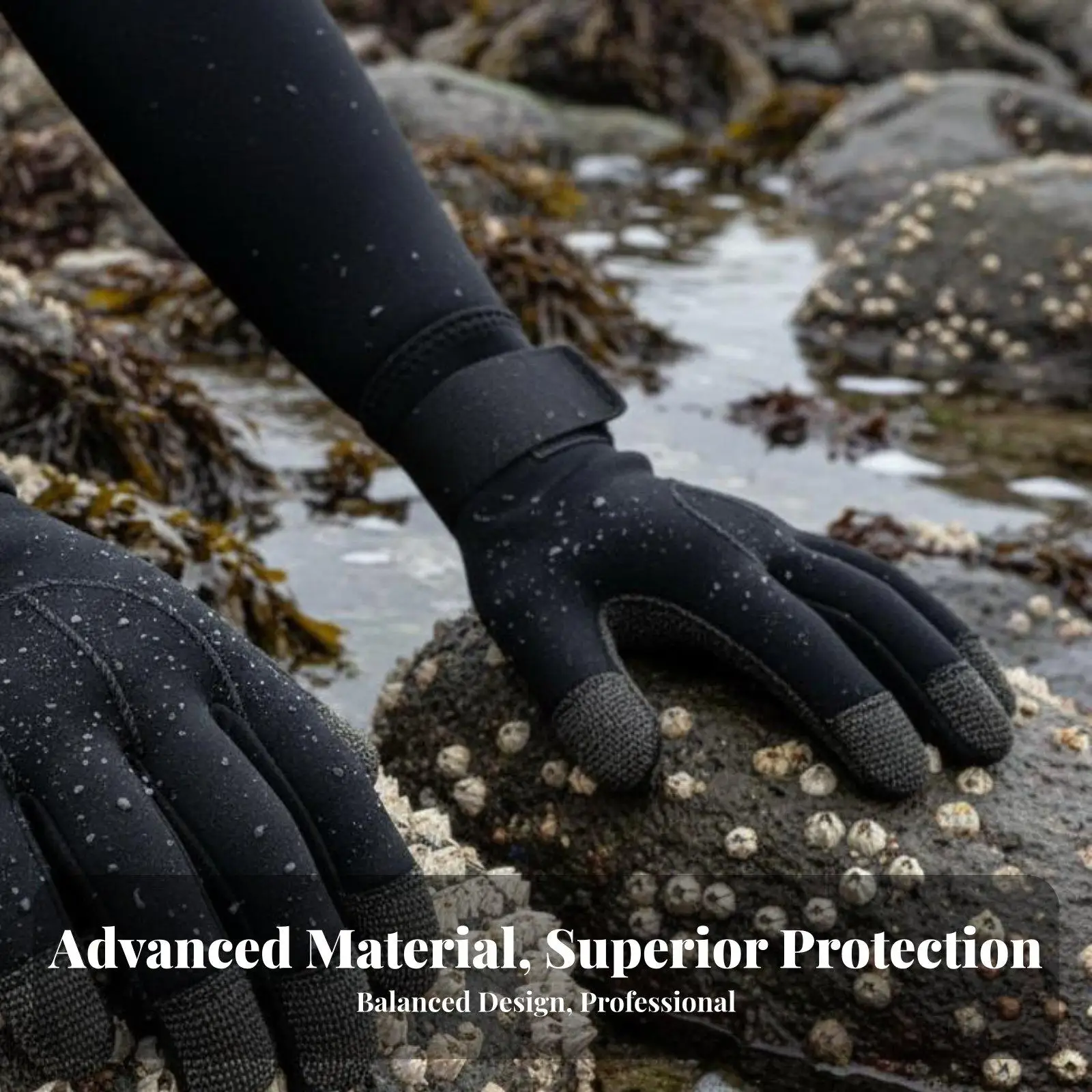 Neoprene Diving Gloves for Fishing with Kevlar Palm Waterproof Warm Winter Gloves for Scuba Spearfishing Surfing Kayaking Men