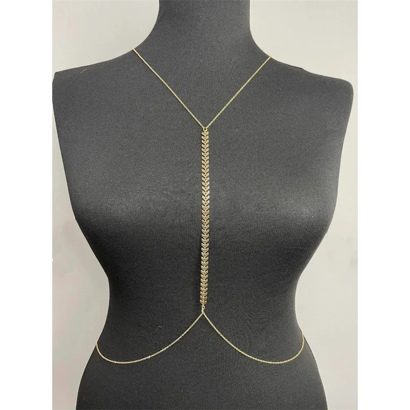 Sexy Street Shoot Neck Back Chain Waist Link Fashion Jewelry For Women Girls Accessories Party Gifts