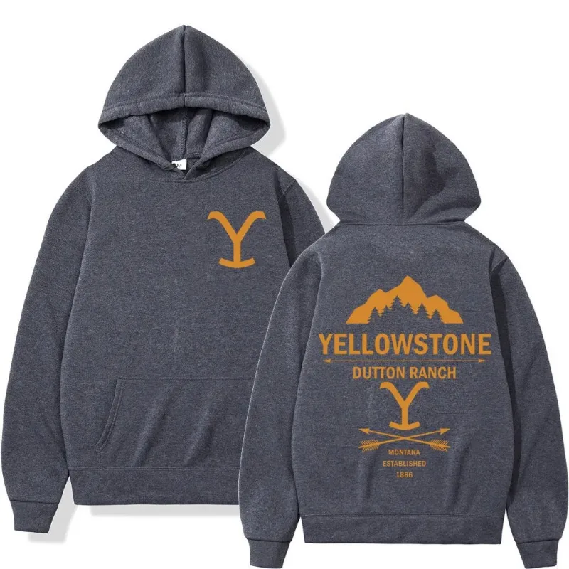 Sudaderas con capucha con estampado gráfico de la serie de TV Yellowstone, sudaderas de lana a la moda para hombre, Jersey informal Unisex, Tops de moda Tre