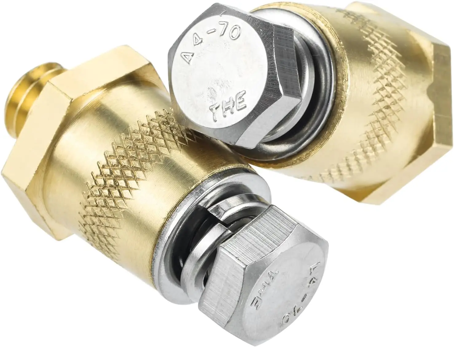 2Pcs Battery Terminal Connectors Post Terminals 3/8 16 Top or Side Post Thread Terminal for GM and Other Accessory To Battery