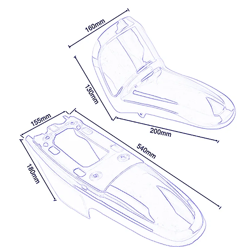 طقم الجسم البلاستيكي هدية لياماها PW50 PY50 PW 50 PEE WEE البلاستيك درابزين الجسم مقعد خزان الغاز عدة #3