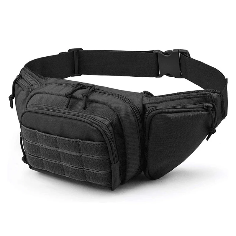 Saco da cintura tático arma coldre militar fanny pacote estilingue bolsa de ombro ao ar livre peito assalto pacote escondido pistola carry coldre