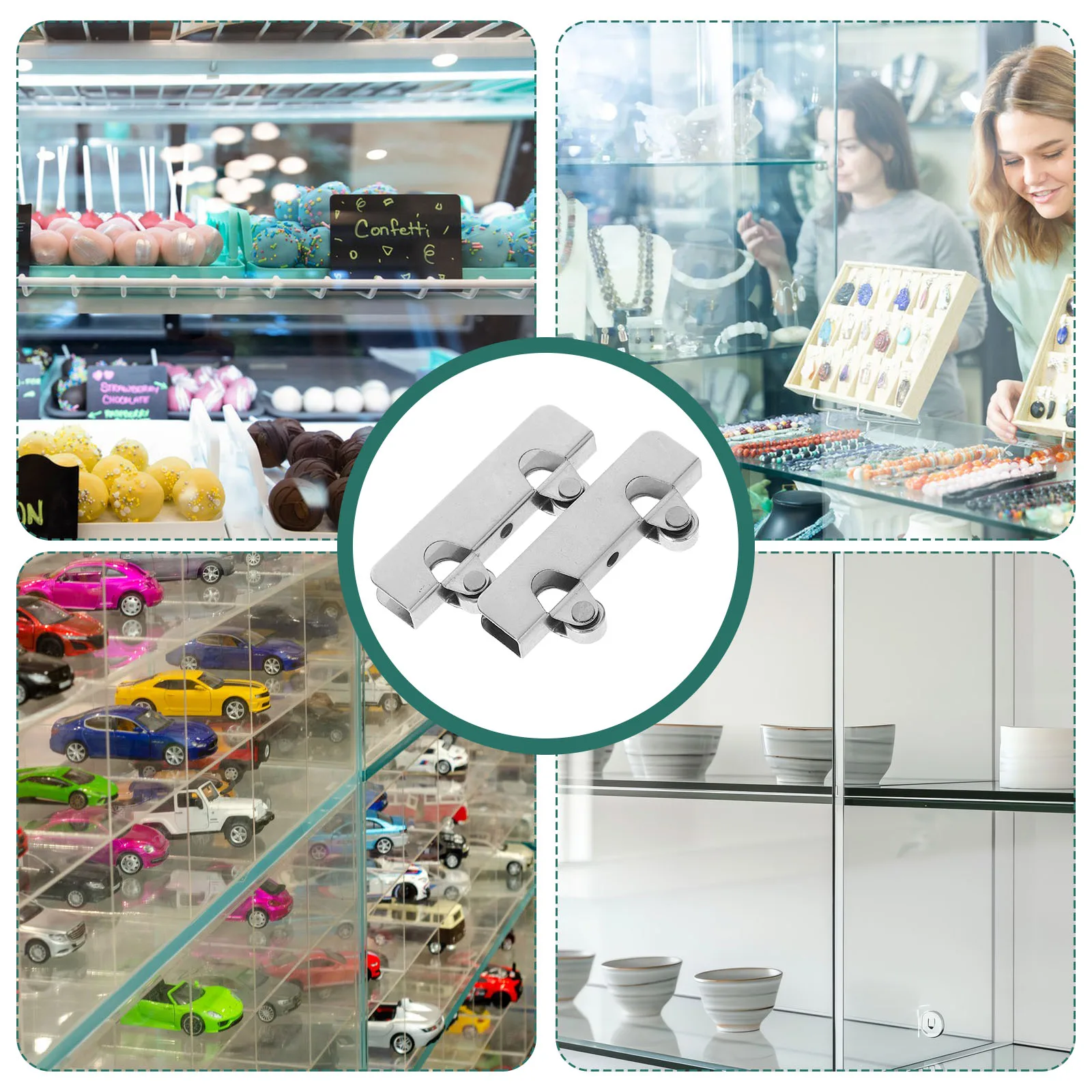 

2pcs Roller Assembly Cabinet Sliding Pulley Glass Door Wheels Replacement Patio Rollers Durable Metal Hardware Smooth Operation
