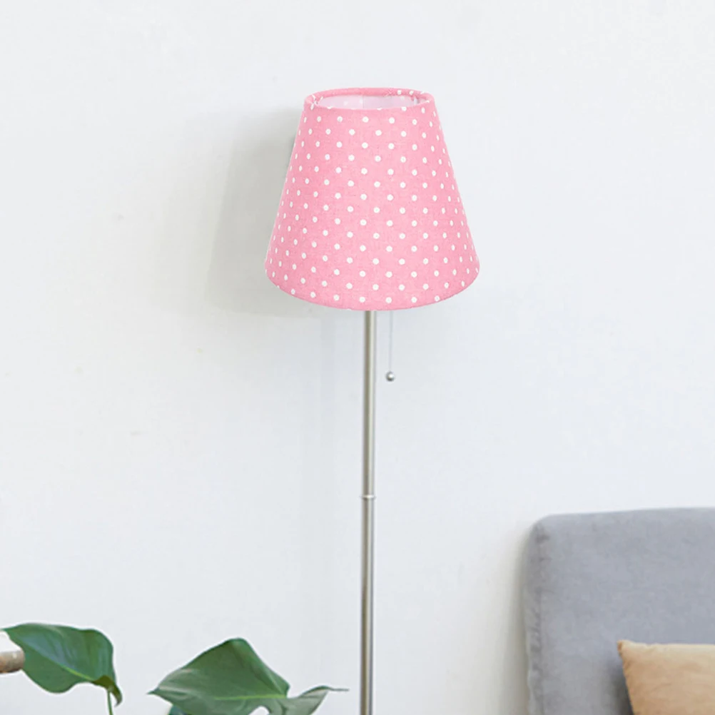 

2Pcs Creative Fabric Lampshade Dots Pattern Bell Shape 4cm Hole Diameter 16cm Bottom for Bedroom Living Room Modern Minimalist