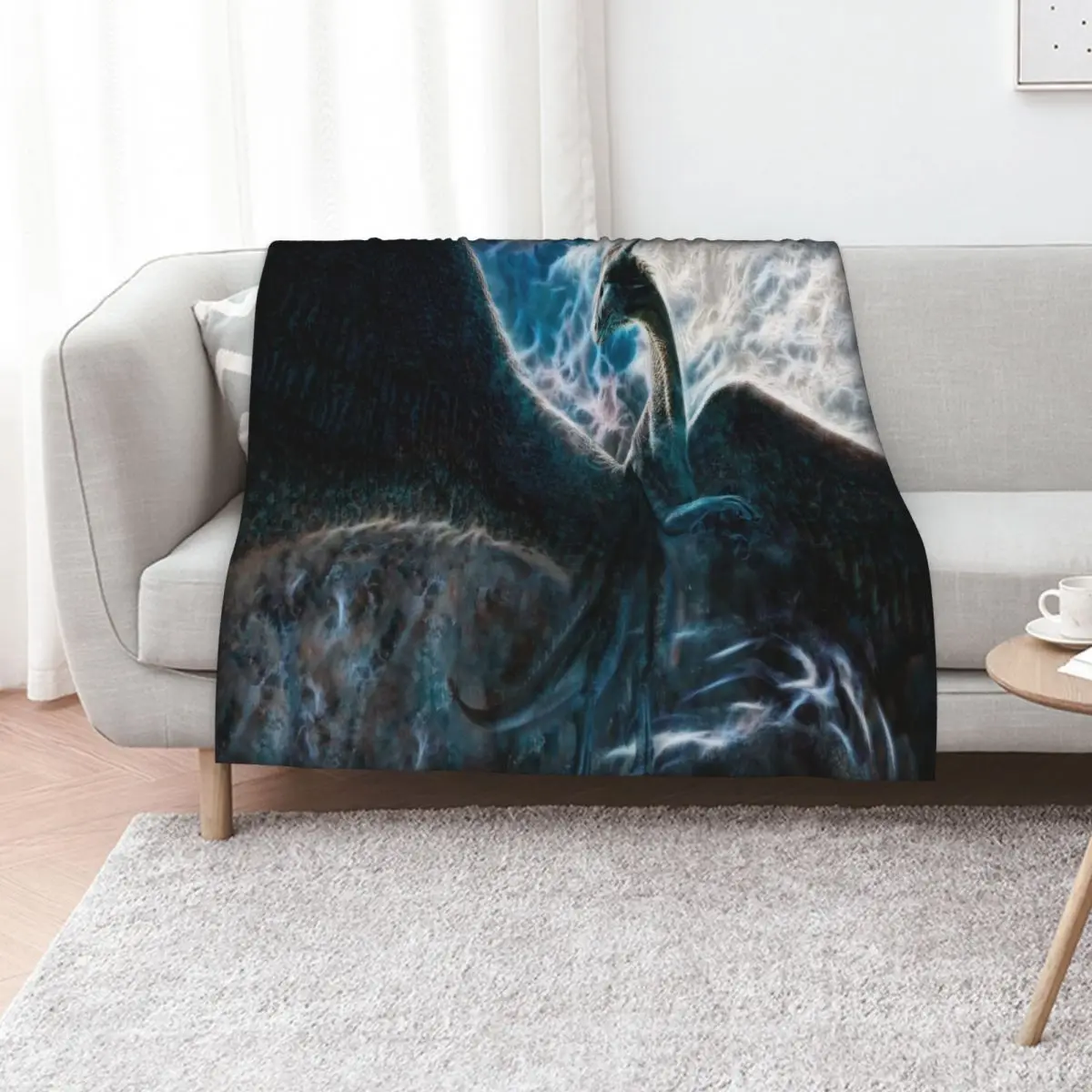 Saphira The Dragon From The Hit Eragon Movie Throw Blanket Machine Washable Soft Warm Blanket