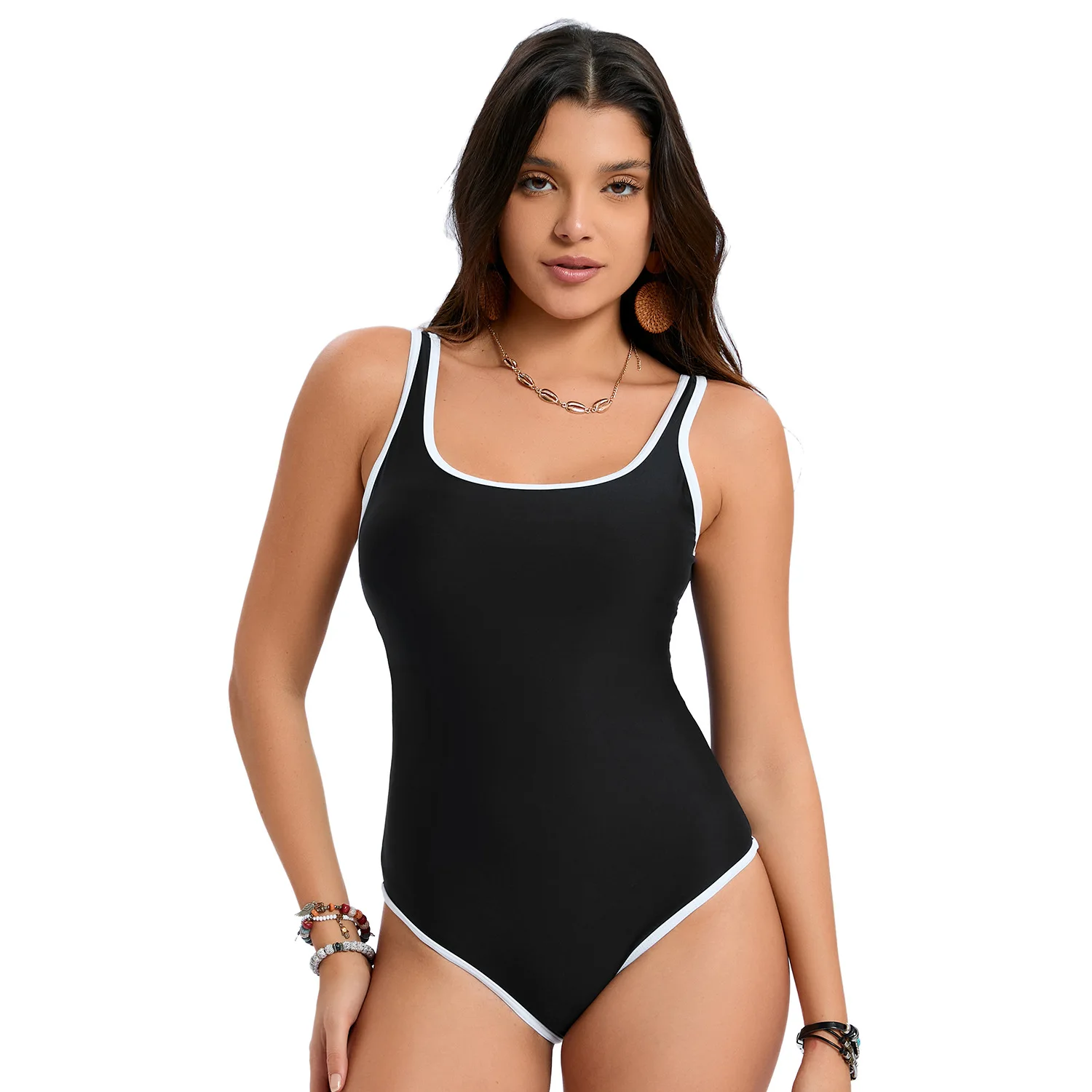 Spot 2025 New Racing-bañador de una pieza triangular deportivo para mujer, traje de baño de una pieza con espalda de belleza en forma de U