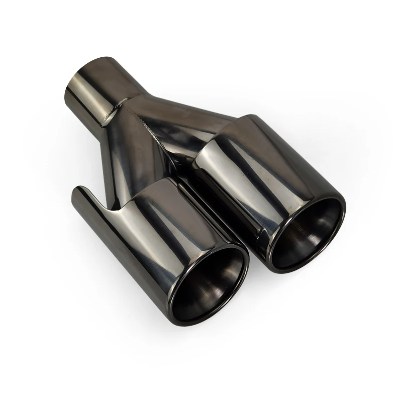 1 Pair Factory Export M Style Black Chrom stainless Steel Exhaust Dual Pipes for Car Bmw Modify Muffler Tail Tips view 6
