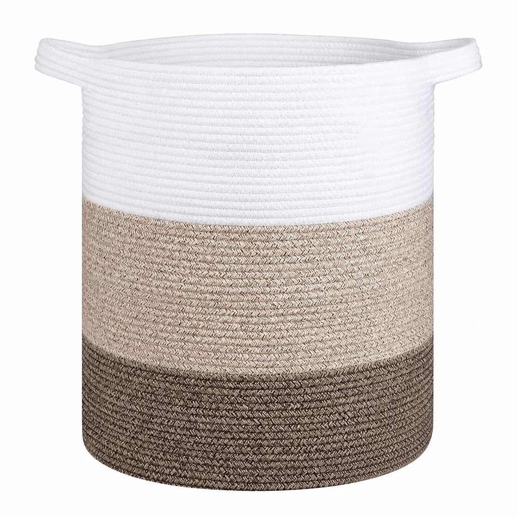 Rustic Cotton Rope Storage Bas - Home Decor Hampers ulasan dan harga