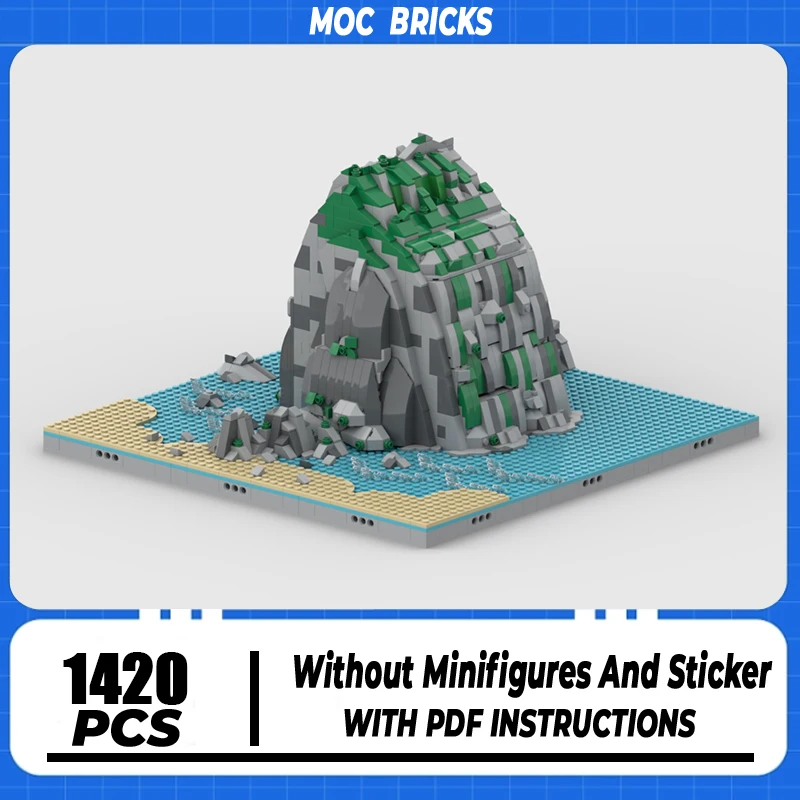 

Island Region Moc Building Blocks Haystack Rock Bricks DIY Construction Sand Dune Assembly Toy Holiday Birthday Gifts