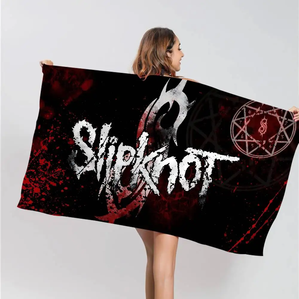 Popular S-slipknotS Band Microfiber Beach Towel Absorbent Quick dry Soft Yoga Swimming Resort Mountain Climbing Towel