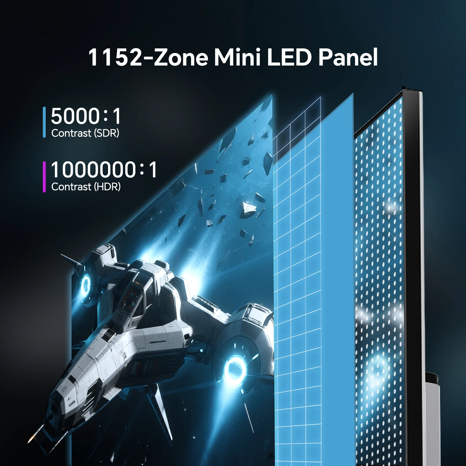 شاشة ألعاب KTC مقاس 27 بوصة، شاشة 1440 بكسل مع مكبرات صوت تصل إلى 210 هرتز، شاشات كمبيوتر سريعة IPS 1 مللي ثانية H27T6 #3