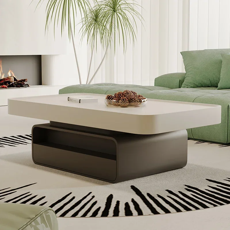 

White Luxury Side Table Bedroom Japanese Italian Rectangular Coffee Tables Slim Unique Mesas De Centro Para Sala Furniture