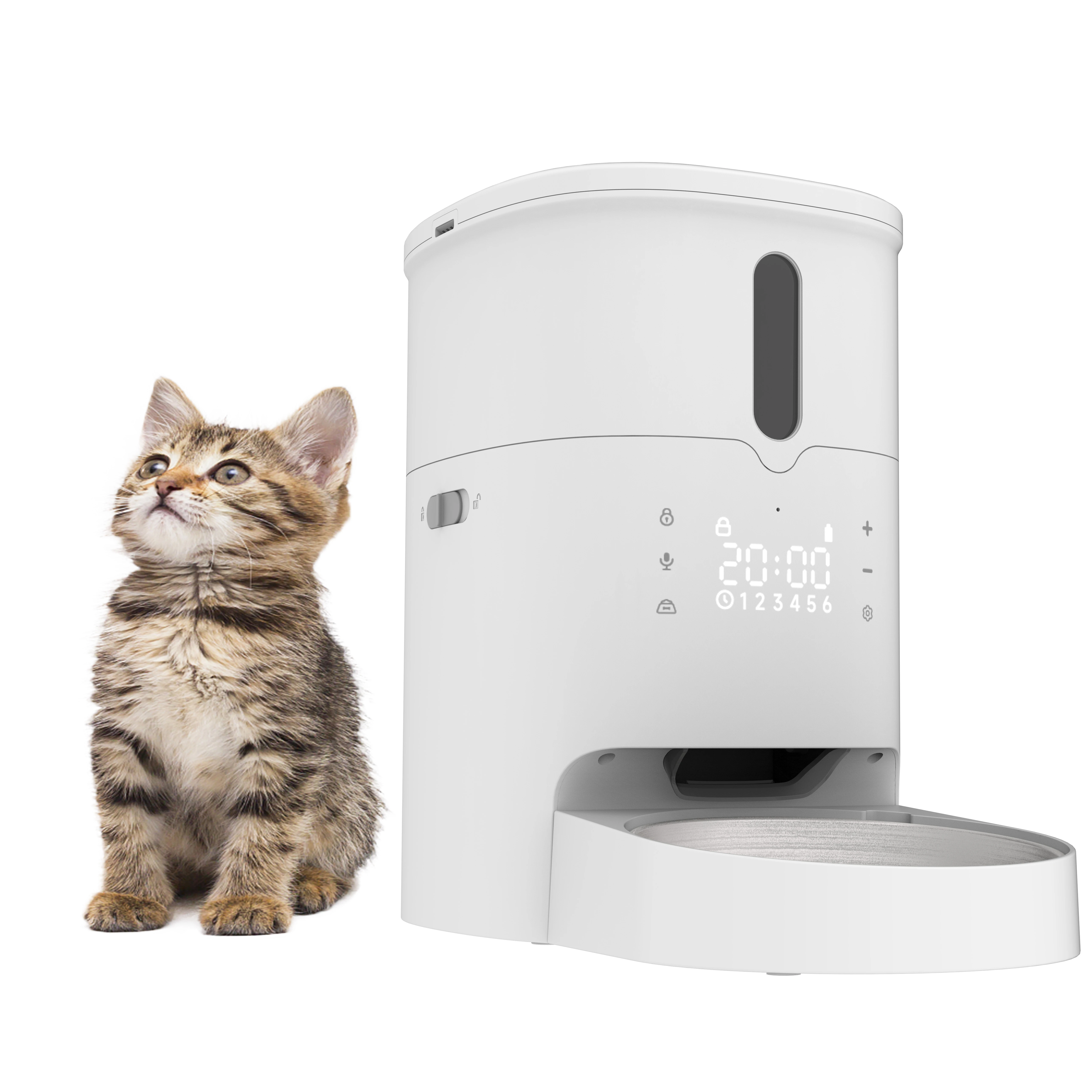 

New Pet Dog Cat Fountain Automatic Food Feeder Dispenser Container For Cats Dogs Eating Pet Products