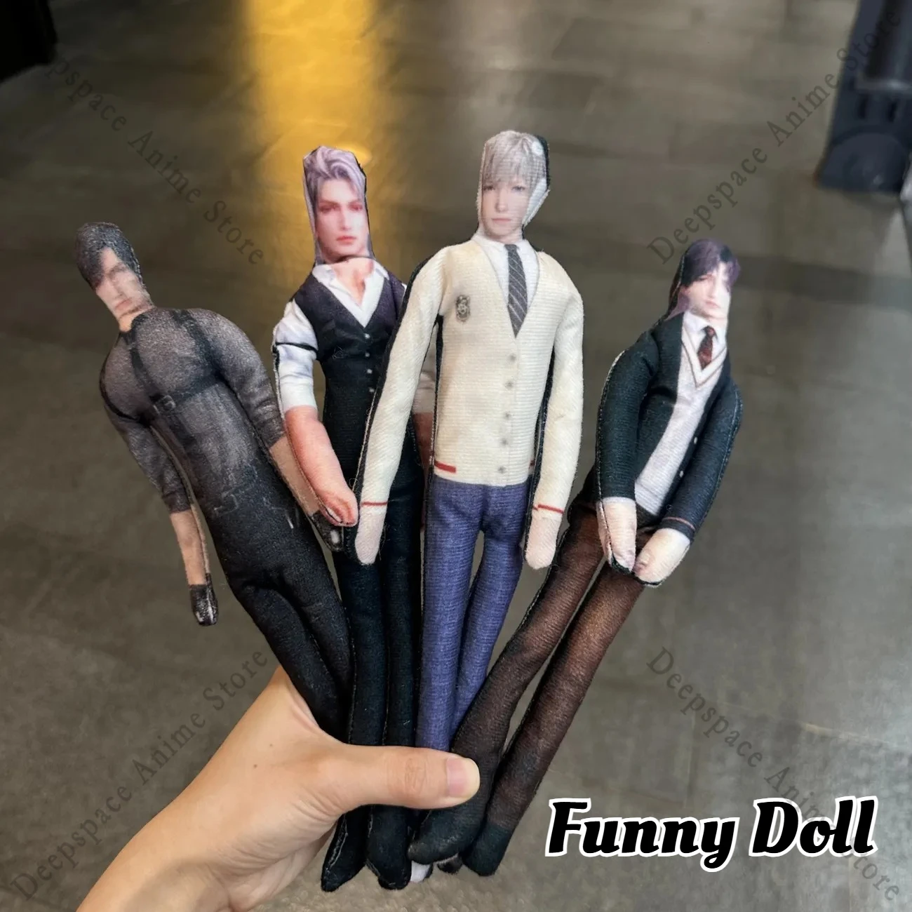 Jogo amor e espaço profundo sylus caleb rafayel zayne xavier anime boneca engraçada postura torcida aleatória boneca engraçada acompanhar foto prop