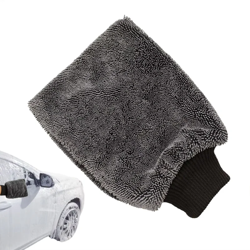 Car Wash Gloves Polyester Yarn Fleece Gloves Washing Wiper Car Cleaning Towel Auto Dust Washer Mitt Car Cleaning Accessories