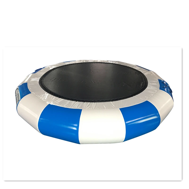 

Customized 3M Dia Inflatable Water Jumping Trampoline Floating Water Park Trampoline Games For Sale