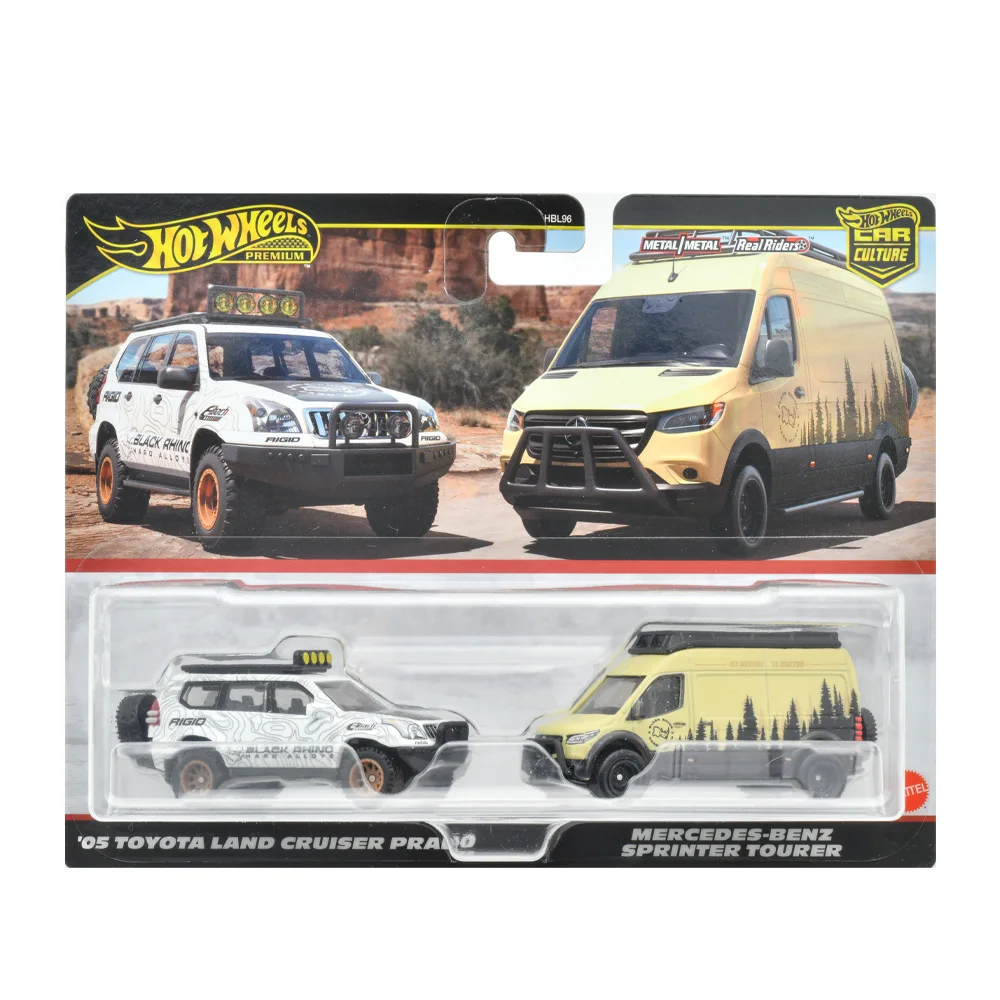 

Hot Wheels Premium Collector Cars Toyota Land Cruiser Prado&Mercedes-Benz Sprinter Tourer HBL96-9C6L 1/64 Die-cast Toy Vehicles
