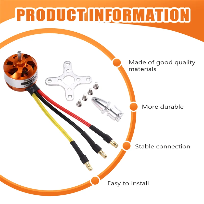 B05B-D2822 Borstelloze motor Borstelloze buitenrotormotor Geschikt voor vliegtuigen met vaste vleugels 2600KV