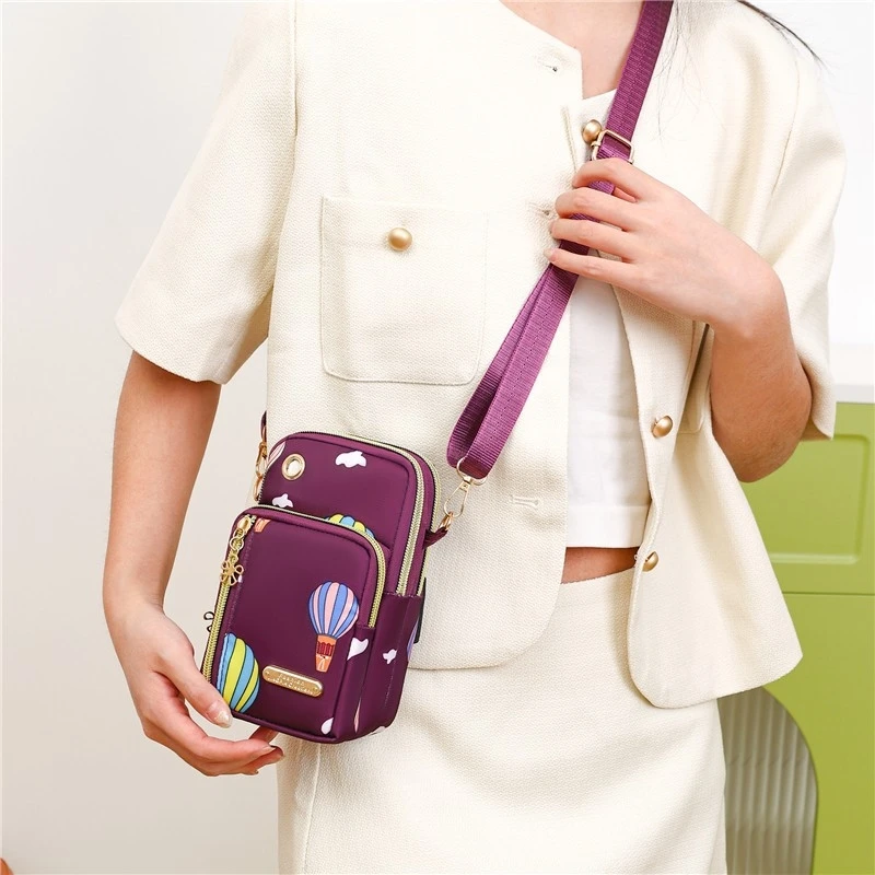 

Портативный мини-чехол для мобильного телефона Oxford — многослойная дорожная сумка через плечо на молнии — водонепроницаемая спортивная сумка на руку — новый стиль Fashi