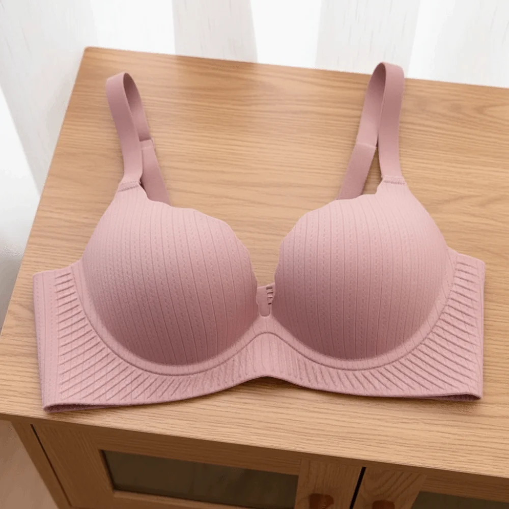 

Shockproof Wireless Deep V Bra Thin Padded No Steel Ring Comfortable Underwear For Women Sweet Anti-Sagging Seamless Bra Girls