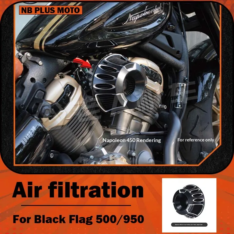 【Premium】For Benda Black Flag 500/950 motorcycle modified air filter transparent air filter intake mushroom head
