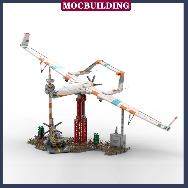 MOC City modello di aliante agricolo Building Block Assembly Farm Aircraft Boy Toy Collection Gift Series