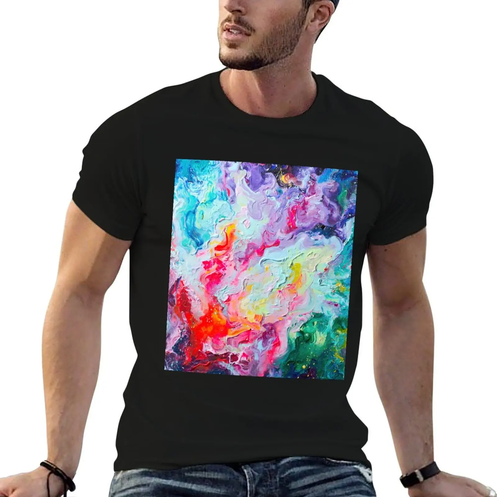 Elements - Spectrum Abstraction T-Shirt Functional Casual Short Sleeve Tee