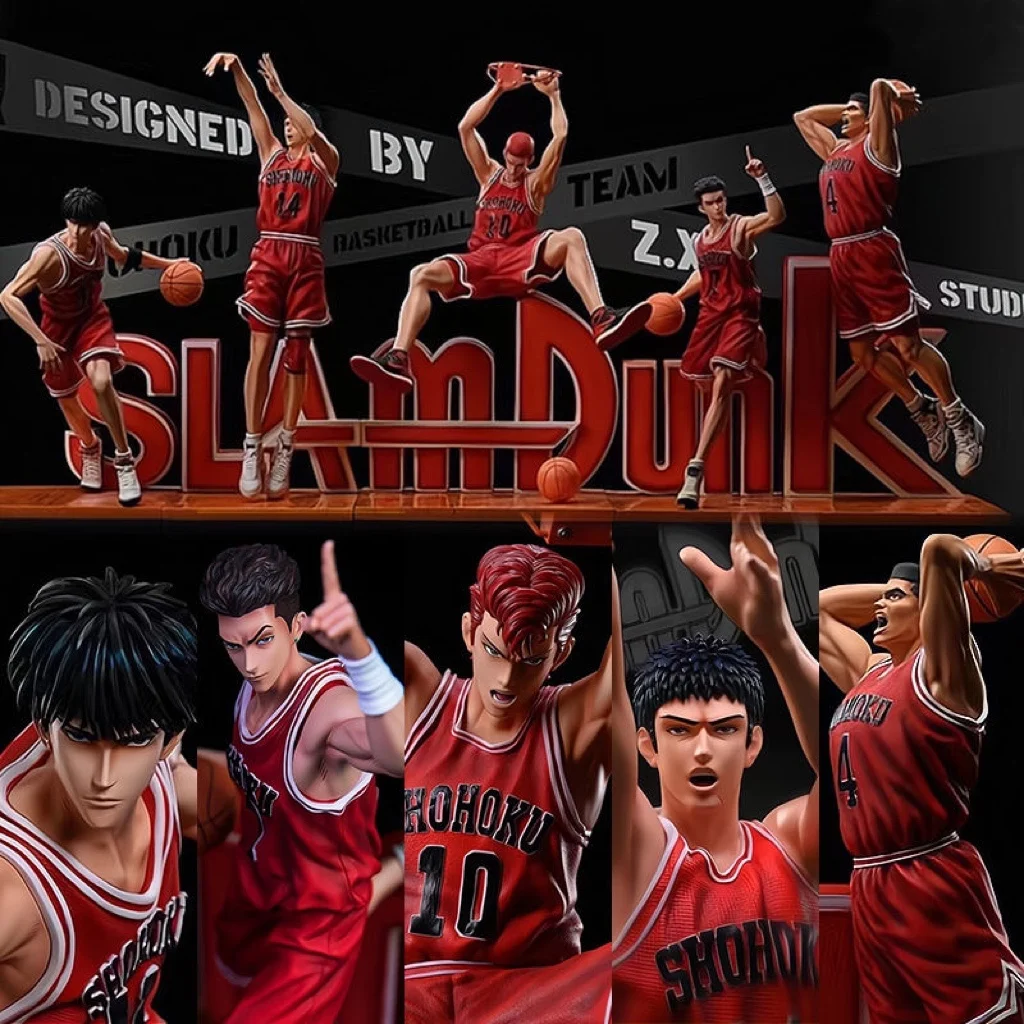 

Anime Slam Dunk GK Kaede Rukawa Sakuragi Hanamichi Hisashi Mitsui Ryota Miyagi Takenori Akagi Action Figures PVC Model Toy