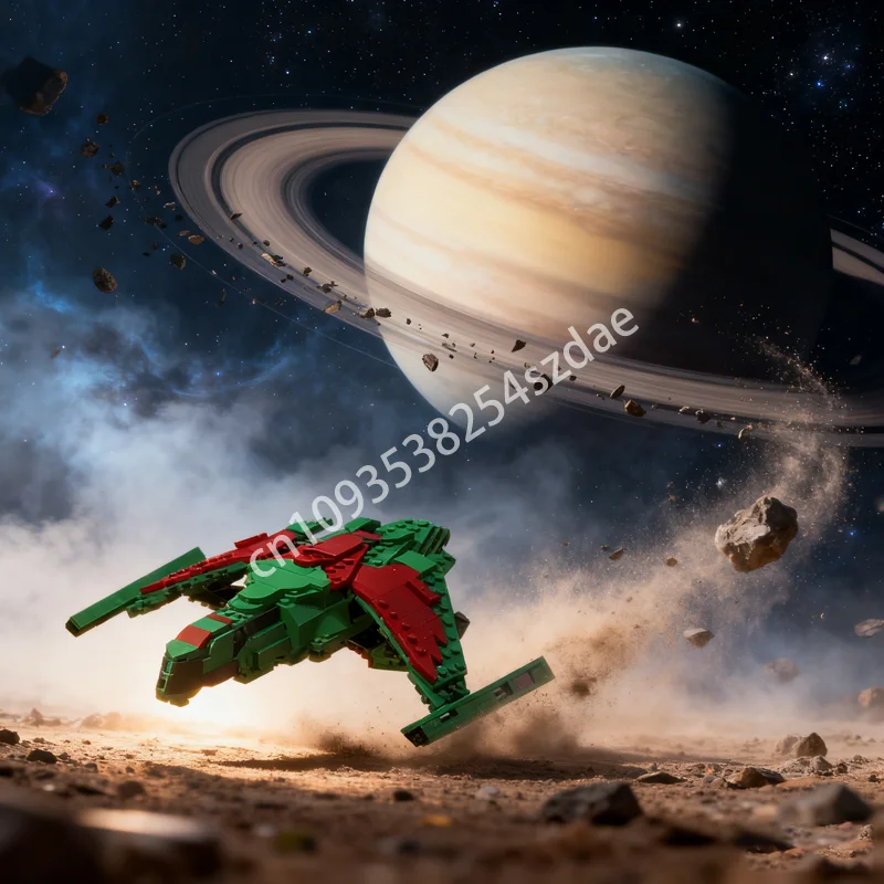 

409 шт. MOC Romulan Nova Class Warbird гладкая пространственная модель строительные игрушечные блоки Рождественский подарок конструкция DIY идея кирпич для детей