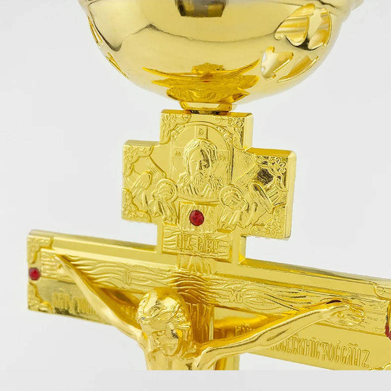 HTISOK Orthodoxe Heimdekorationen für Villen, Kunsthandwerk, Kerzenhalter, Kirchendekorationen, Komposit-Kerzenständer, Wohnzimmerdekoration, Partydekoration – Detail 3