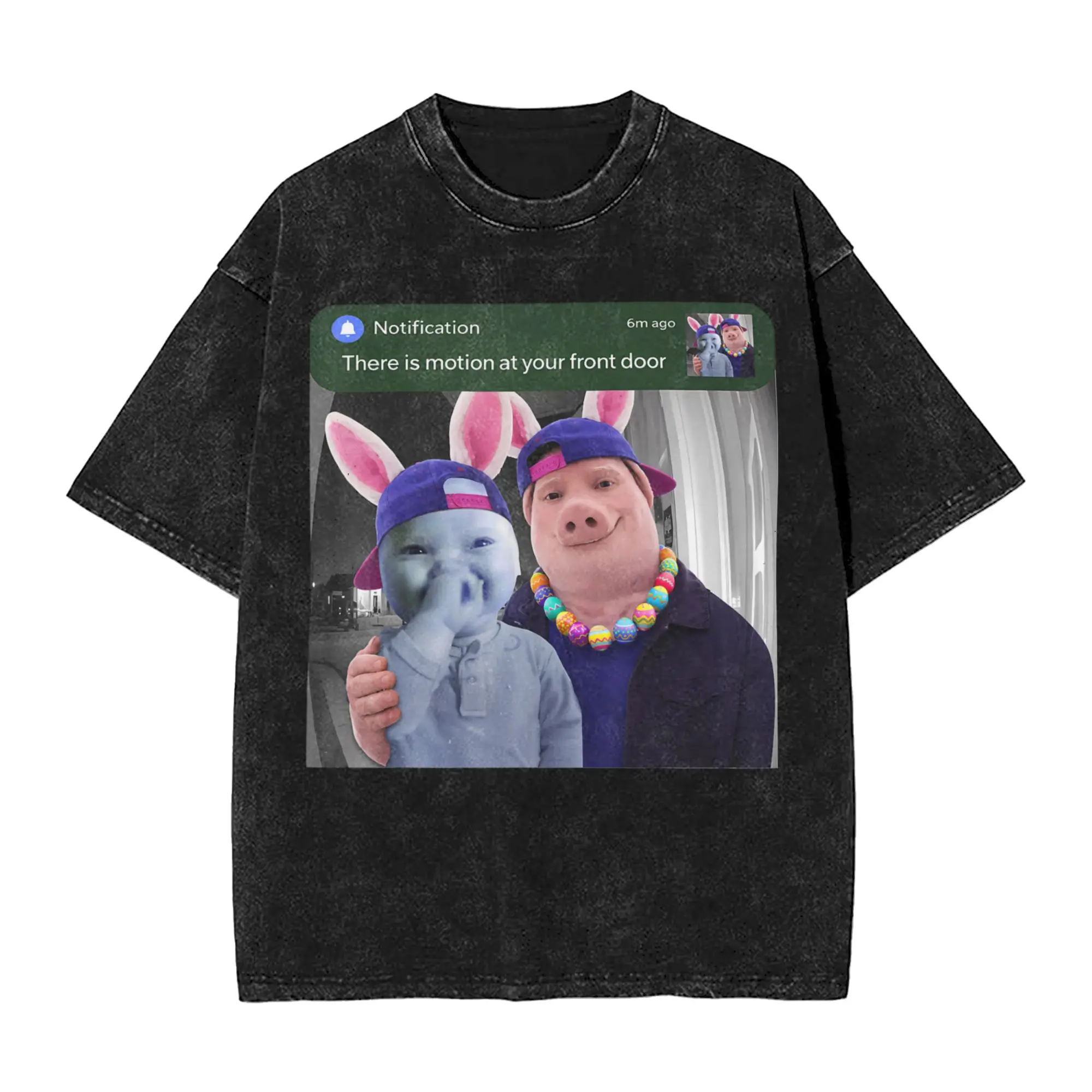 There is Motion At Your Front Door John Pork and Ai Baby T Shirt Summer Streetwear T Shirts Cotton Trending Tshirt For Men