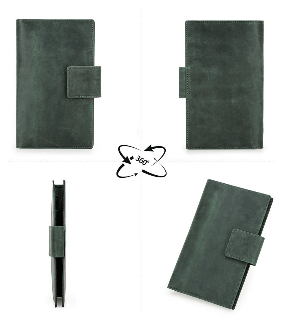 Familien-Passporttasche aus echtem Leder mit Anti-Verlust-Airtag-Etui, Reisepasshülle für Karten, Stifthalter, Reisepass, Reise-Clutch – Detail 5