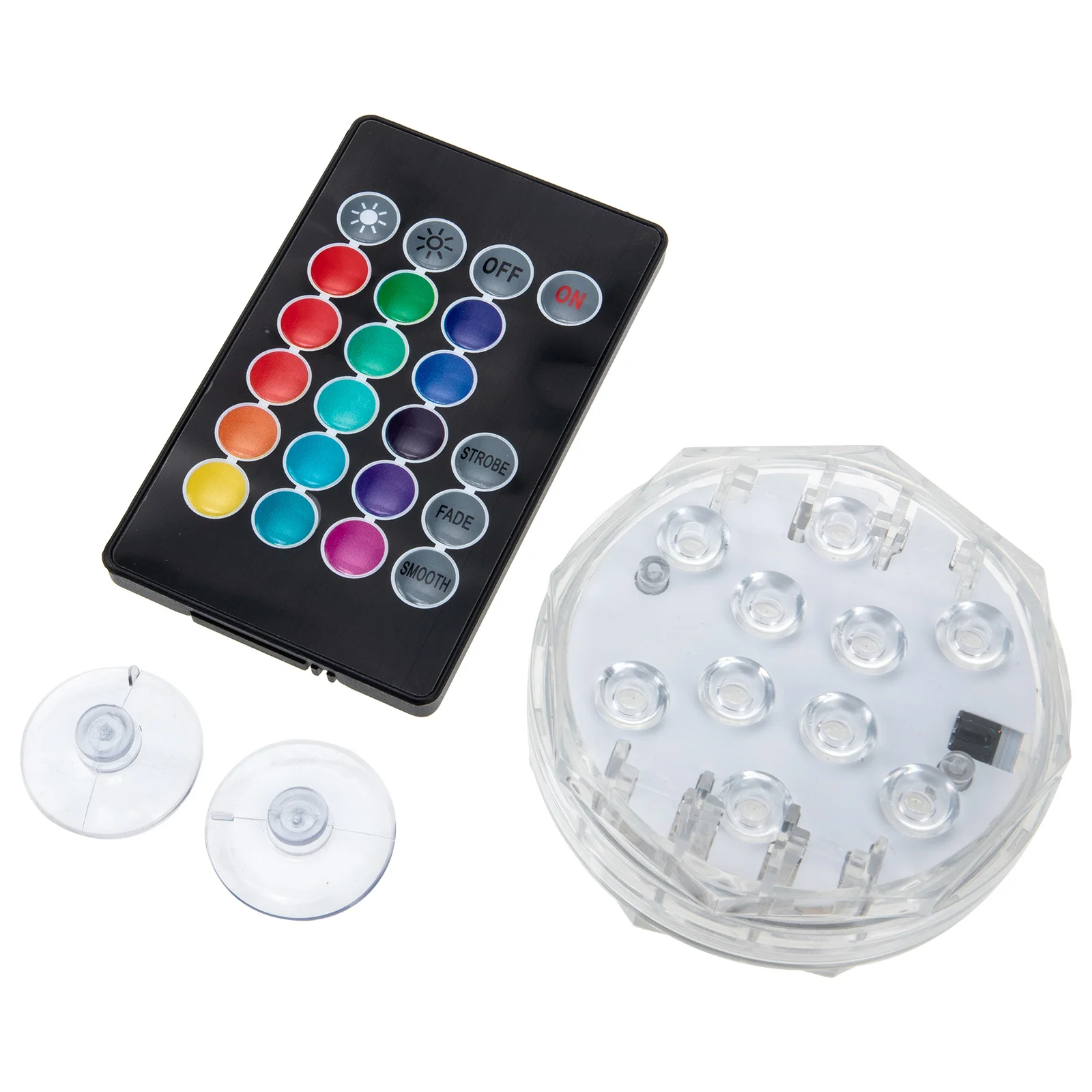 LED Submersible Light IP68 Rated 15 Colors Adjustable Underwater Lamp for Pool Aquarium Decoration Submersible LED Light
