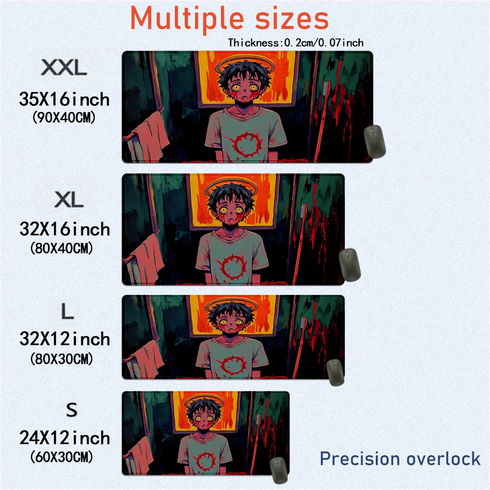أنيق أنيمي ماوس الوسادة التصميم الجمالي حصيرة مكتبية قاعدة مطاطية مكتب الملحقات عدم الانزلاق مخيط حافة ماوس الوسادة هدايا لصديق