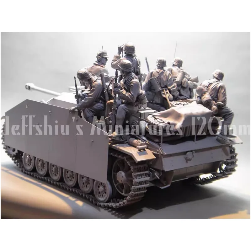 1/16 Resin model kit GK, military theme, (8 persons, no tank) unassembled and unpainted484c-491c