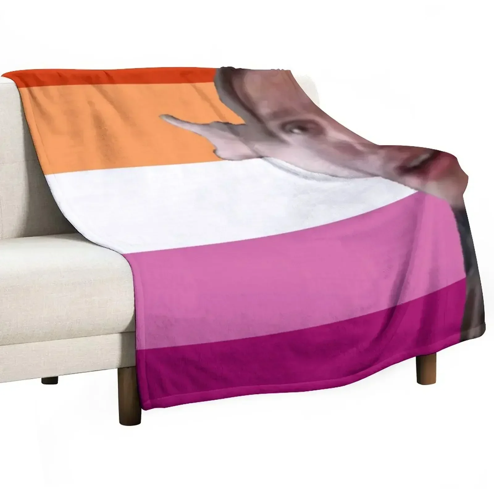 jerma pointing at the lesbian flag Throw Blanket Baby heavy to sleep warm winter Luxury Thicken Blankets