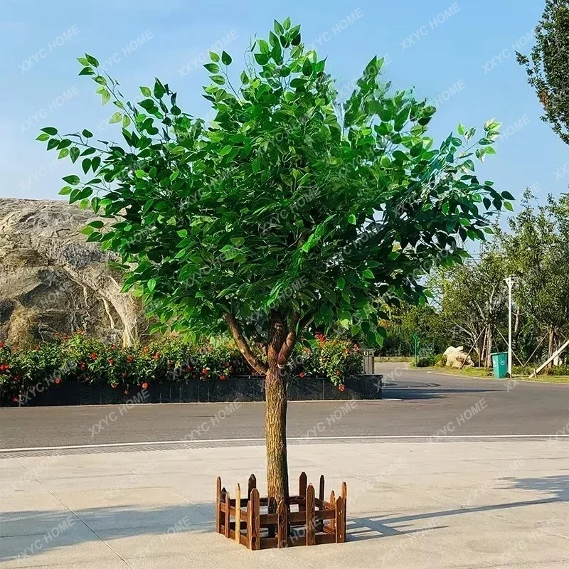 Simulation banyan tree large plant hotel shopping mall prop tree landscape tree window decoration