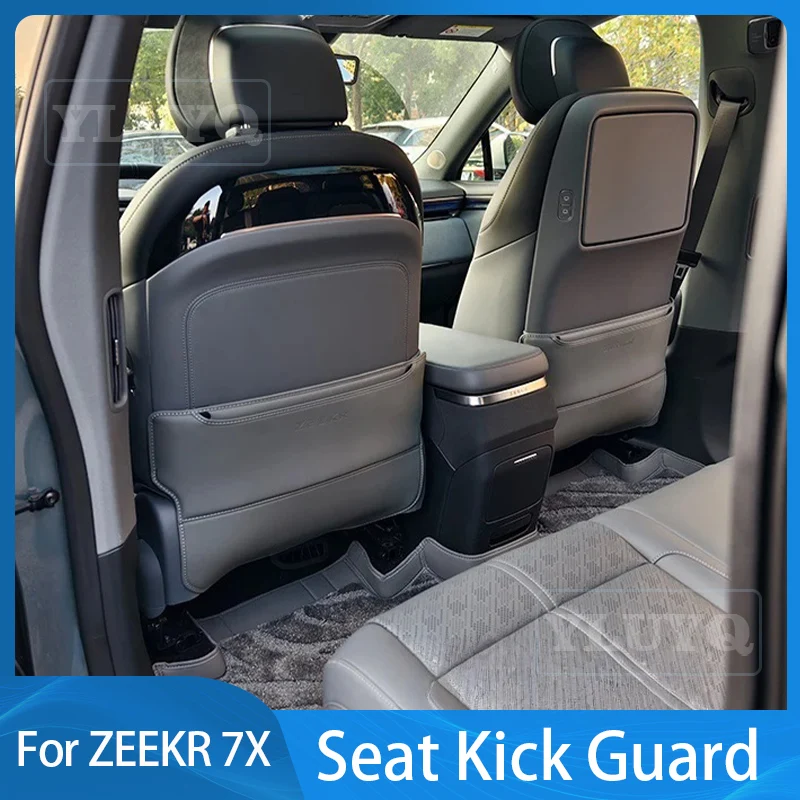 

For ZEEKR 7X Seat Back Kick Pad Leather Protective Cover Scratch-Resistant Decorative Sticker Car 2025 Interior Accessories