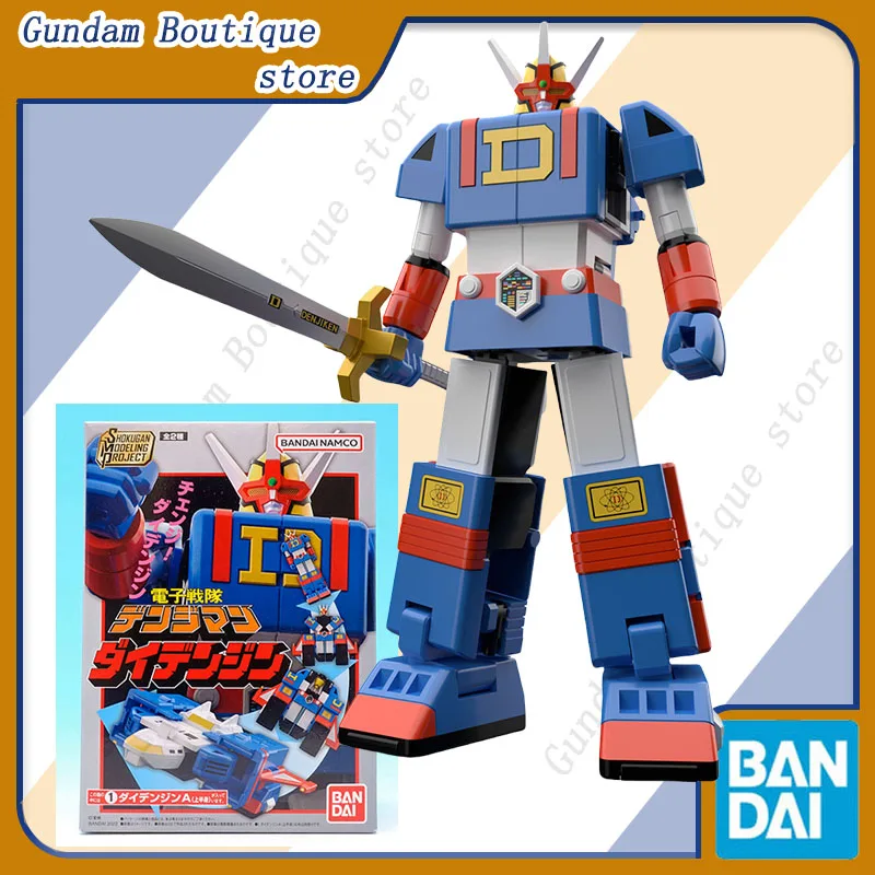 Bandai Genuine SHOKUGAN SMP Denshi Sentai Denziman Big Electric God Anime Action Figure Robot Model Toys Ornaments Gift Children