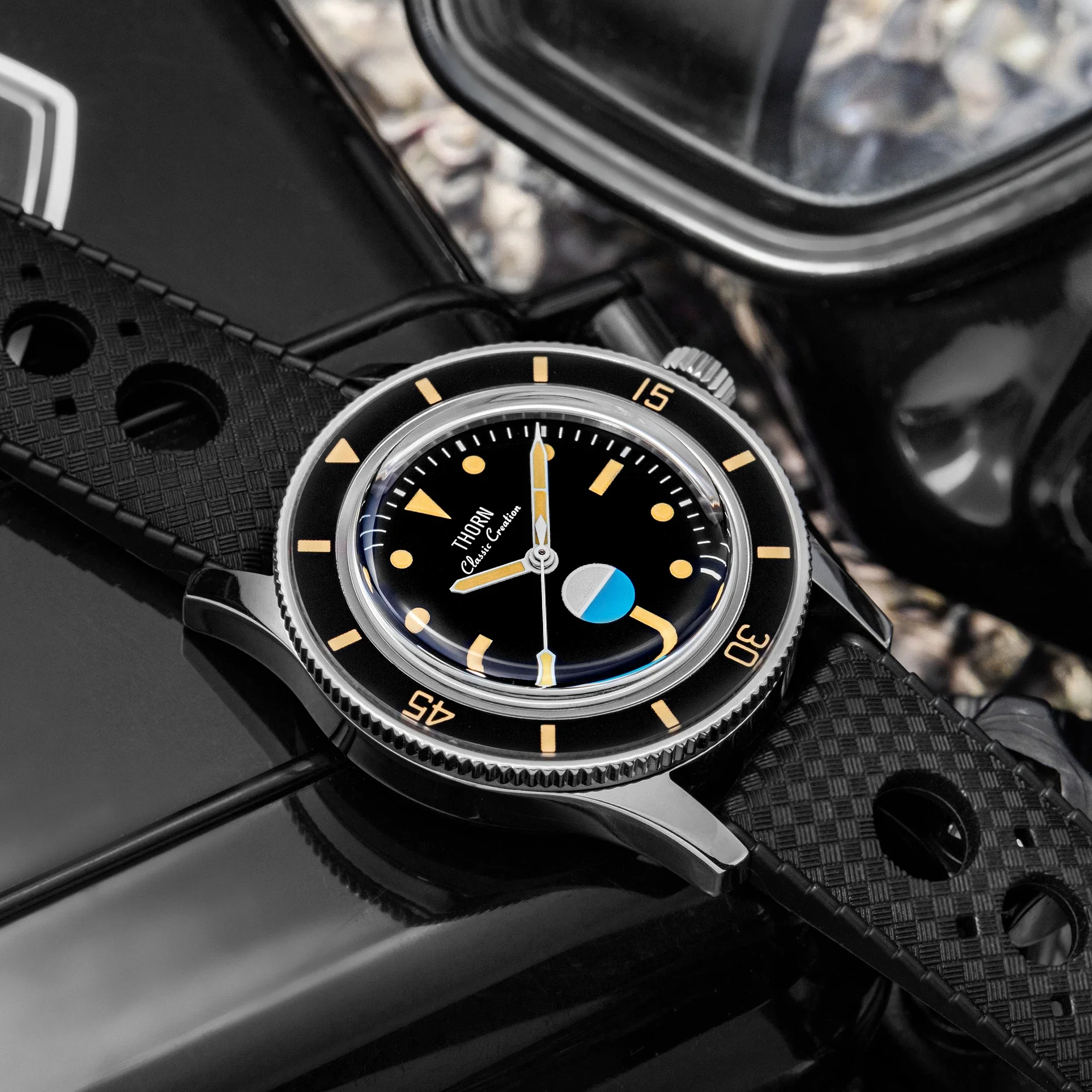 Thorn T007 Retro Men's Watch 50 Fathoms Titanium Case PT5000 Movement 20ATM Diving Watch Sapphire Glass Night Light