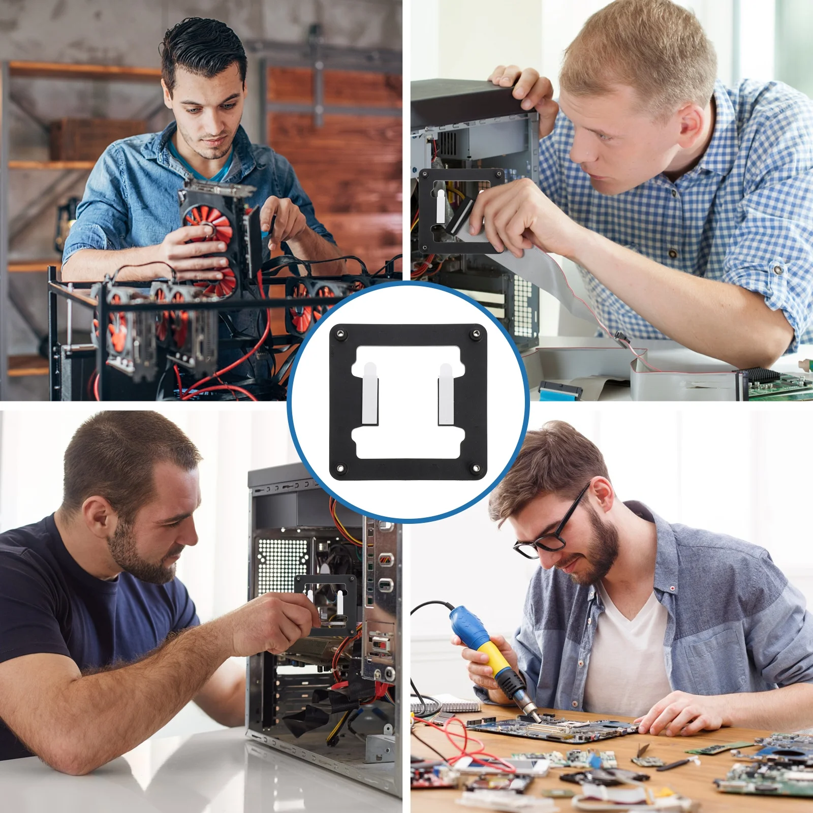 3 шт., вентилятор охлаждения процессора, кронштейн радиатора, сильная ударопрочность, простая установка, кронштейн для радиатора процессора, крепление радиатора, задняя пластина