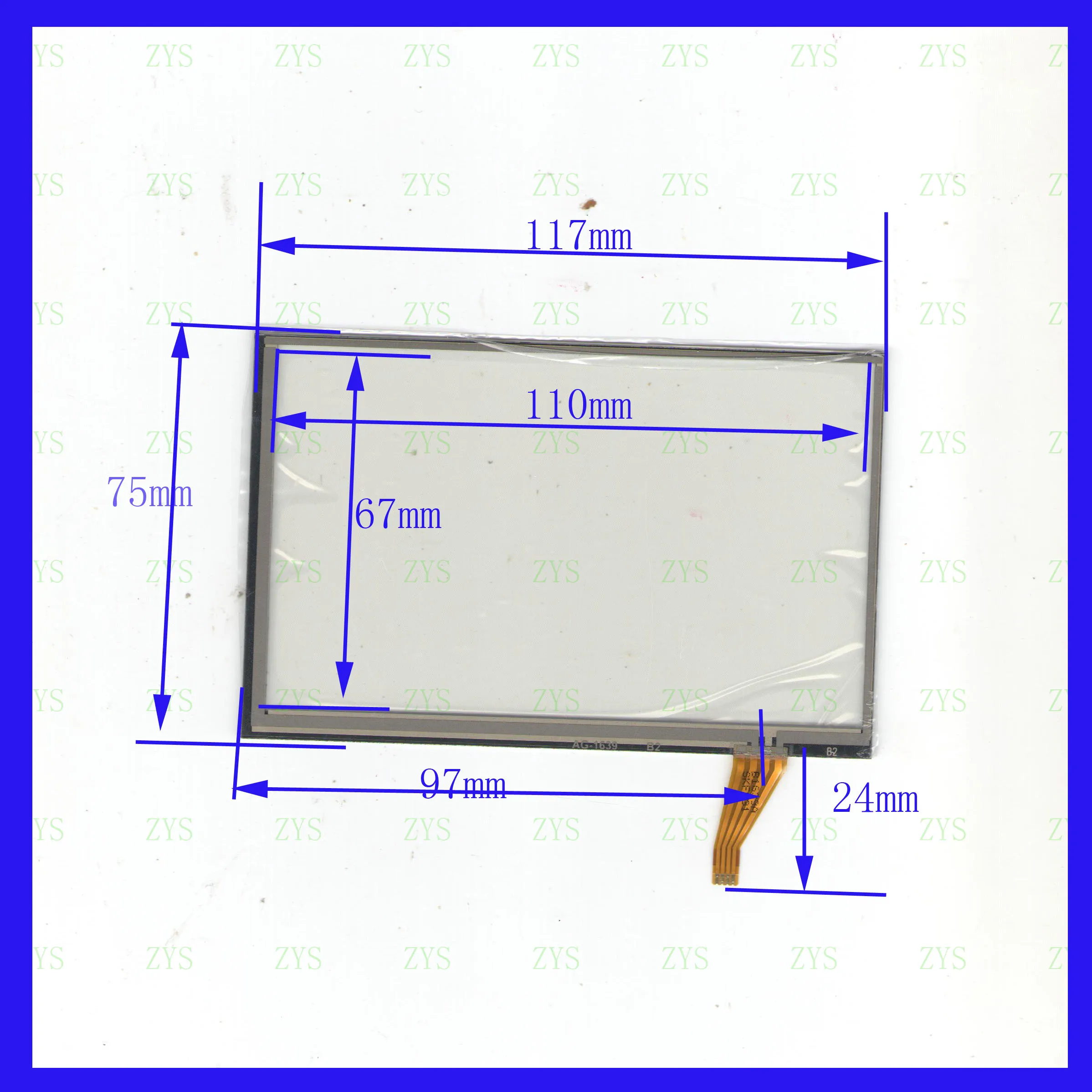 AG 1639  4 lins  117*75mm Touch Screen For GPS CAR  sensor glass  AG1639 this's compatible Freeshipping 117*75