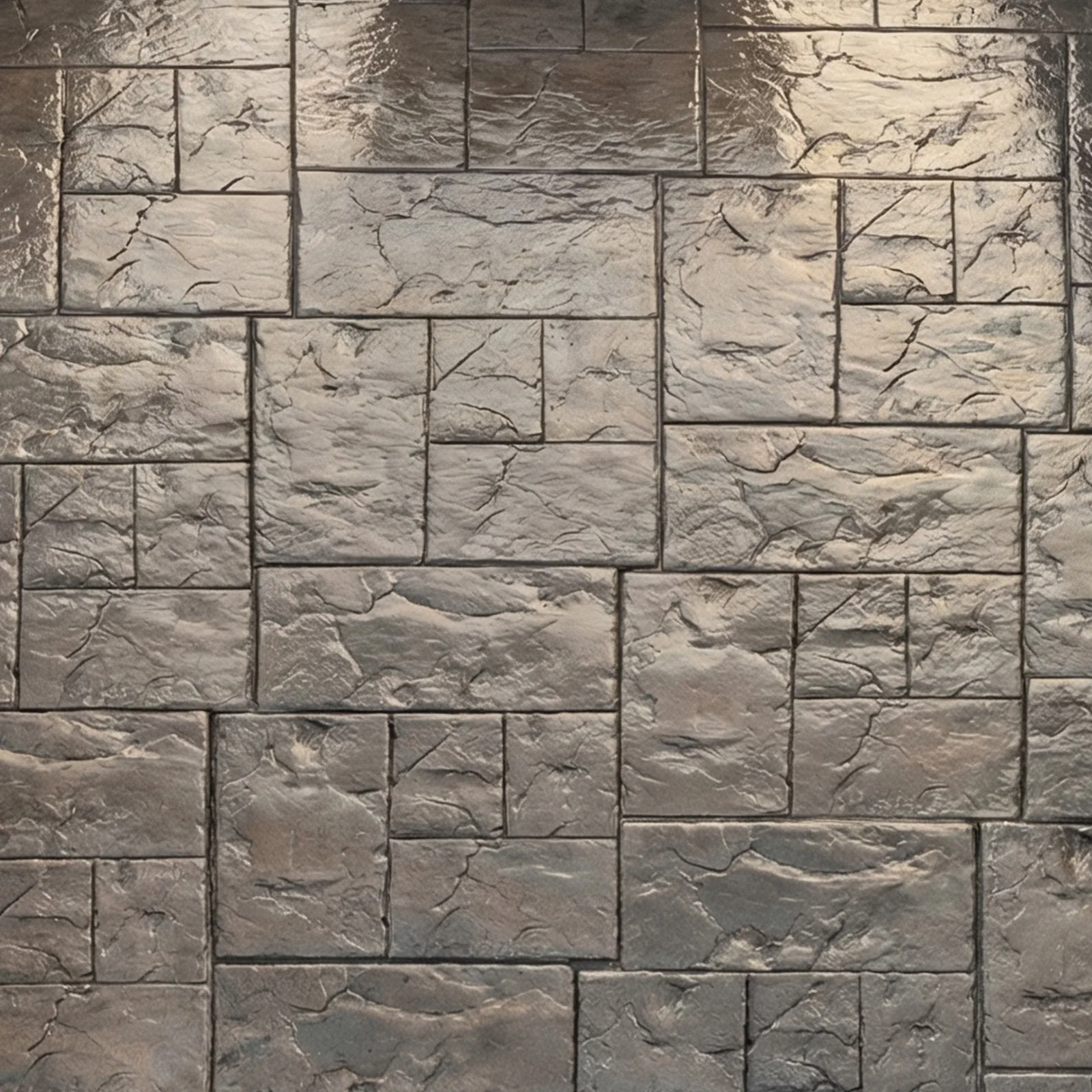 

5 шт. полиуретановых матов для штамповки бетона 24x24 дюйма, полиуретановый штамповочный мат с текстурой каменной плитки для наружного декоративного оформления