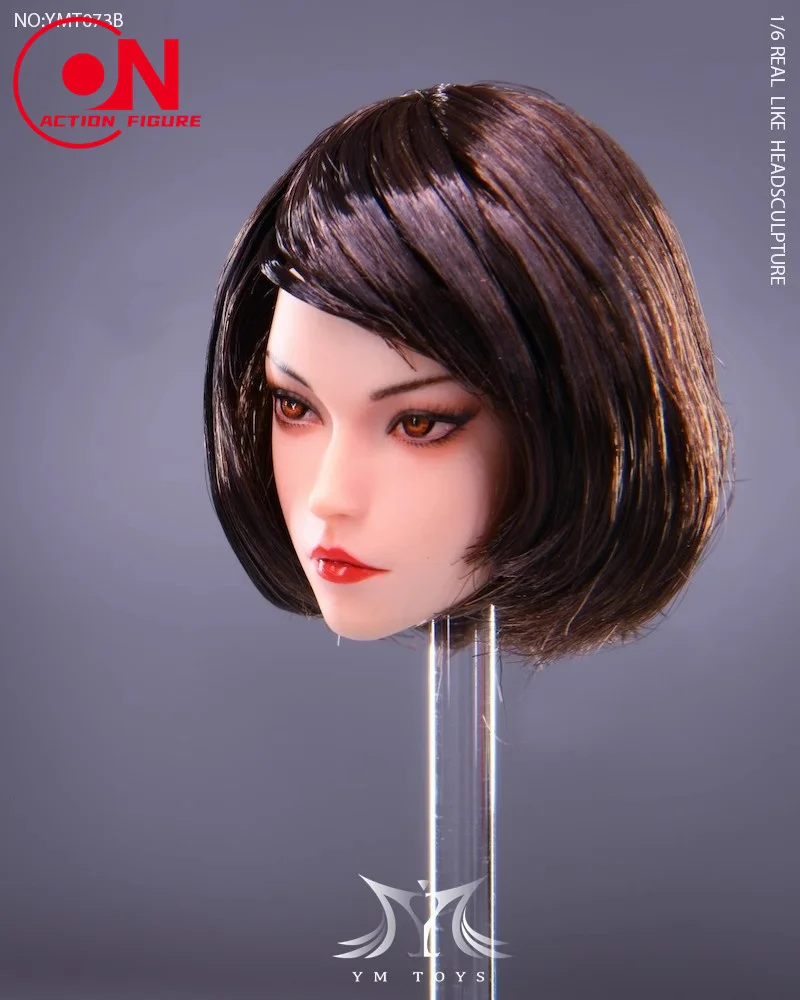 Meier-head sculpt、ヘビーメイク、女性の頭のカービングモデル、12フィートのtbl、ph兵士、アクションフィギュア、ボディ人形、在庫あり、ymt073、1:6に適合