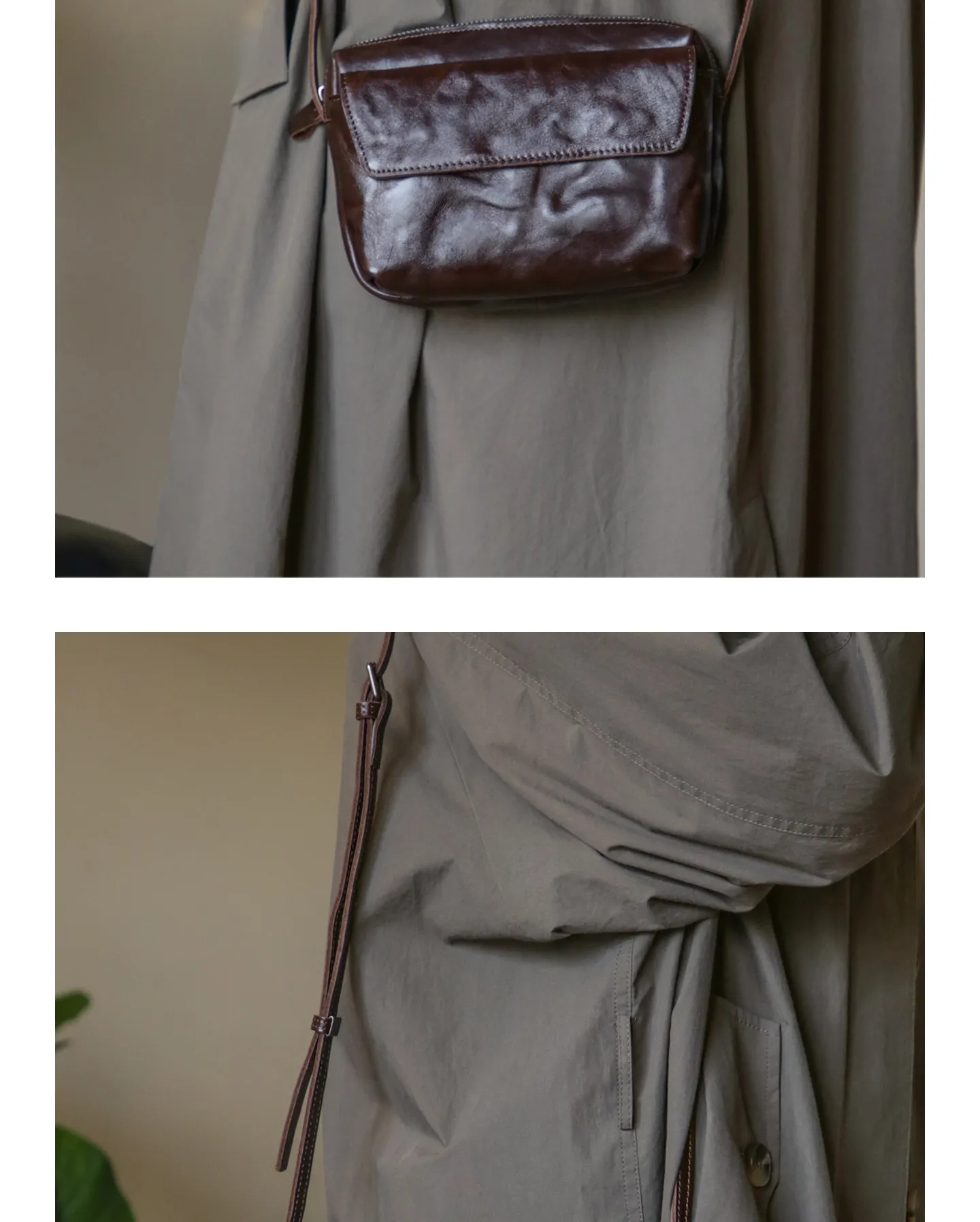 Designer-Handtasche aus echtem Leder, handgefertigt, Vintage-Freizeit-Luxus-Umhängetasche aus Rindsleder für Damen – Detail 8
