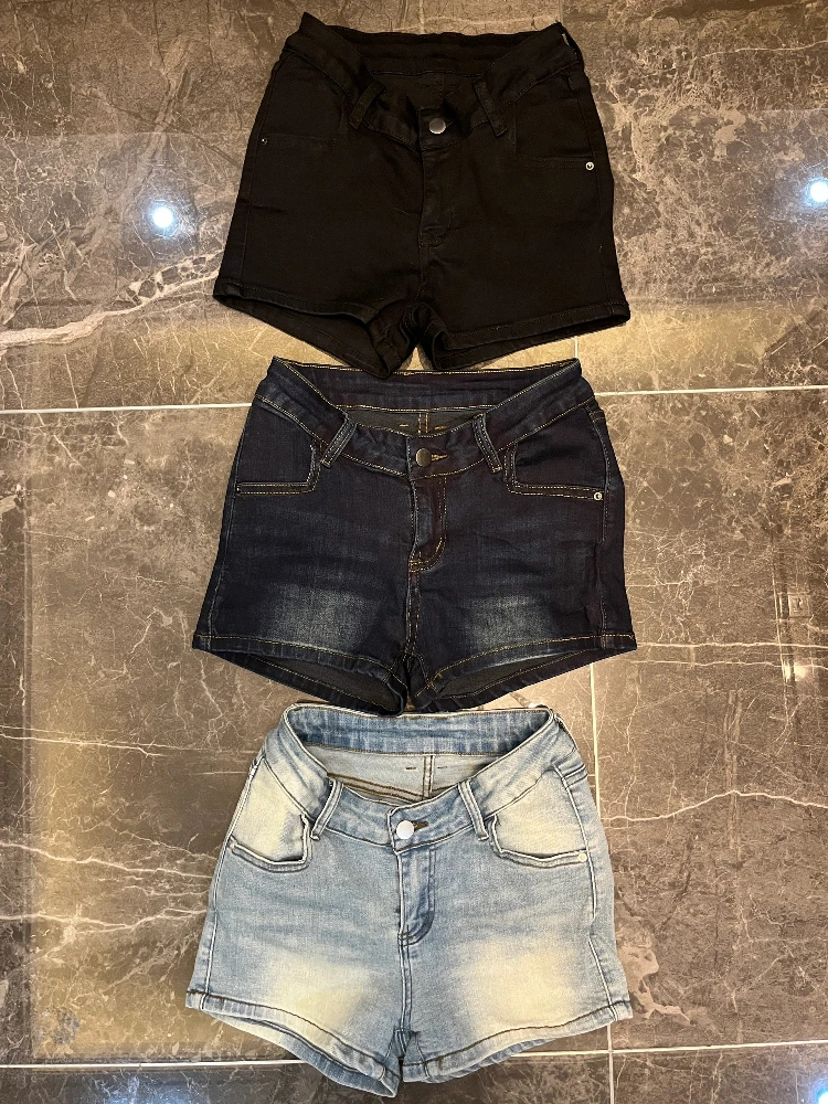 

Slimming V-Waist Flared Jeans orts Women's Summer Retro High-Waist Cotton Stretch Denim Wear Resistant Long-Legging Hot Pants