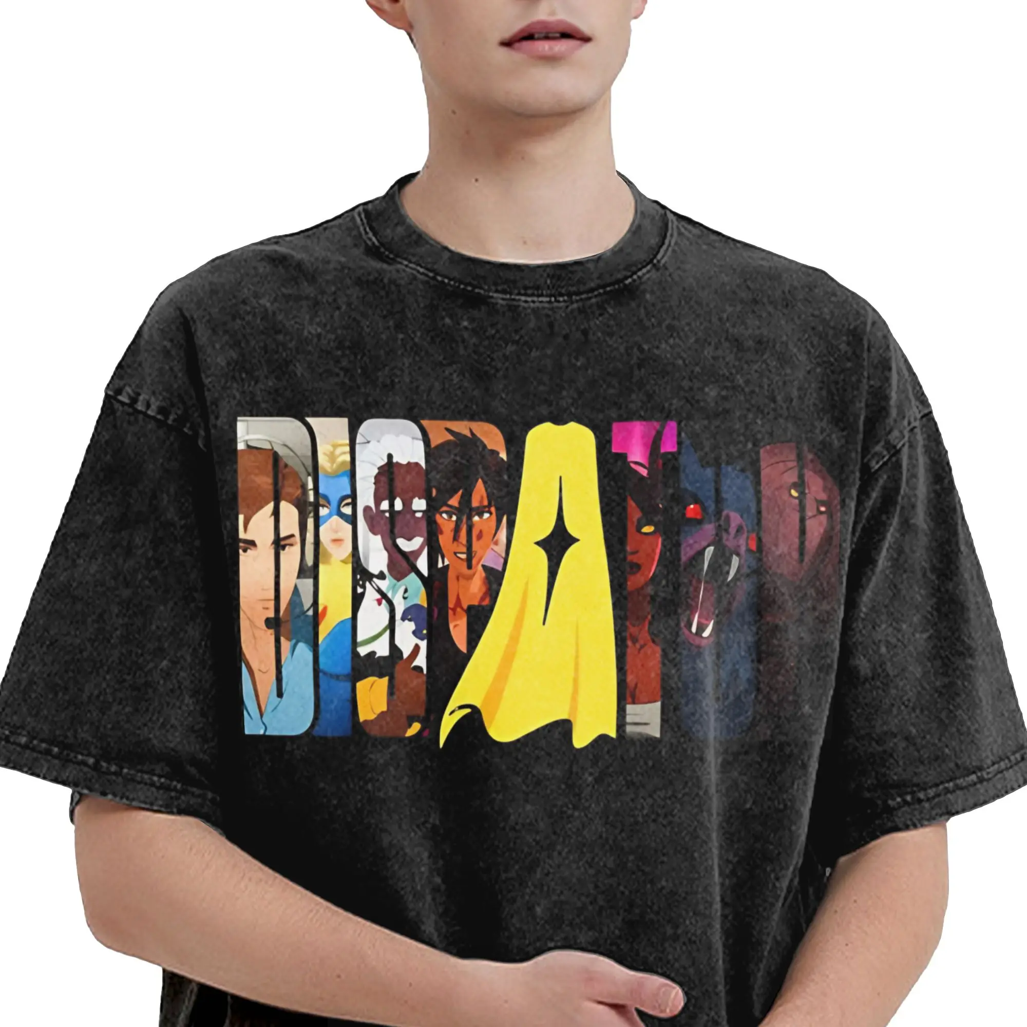 إرسال لعبة 2025 تي شيرت رجالي قطن عتيق تي شيرت Crewneck تي شيرت قصير الأكمام بلايز حجم كبير