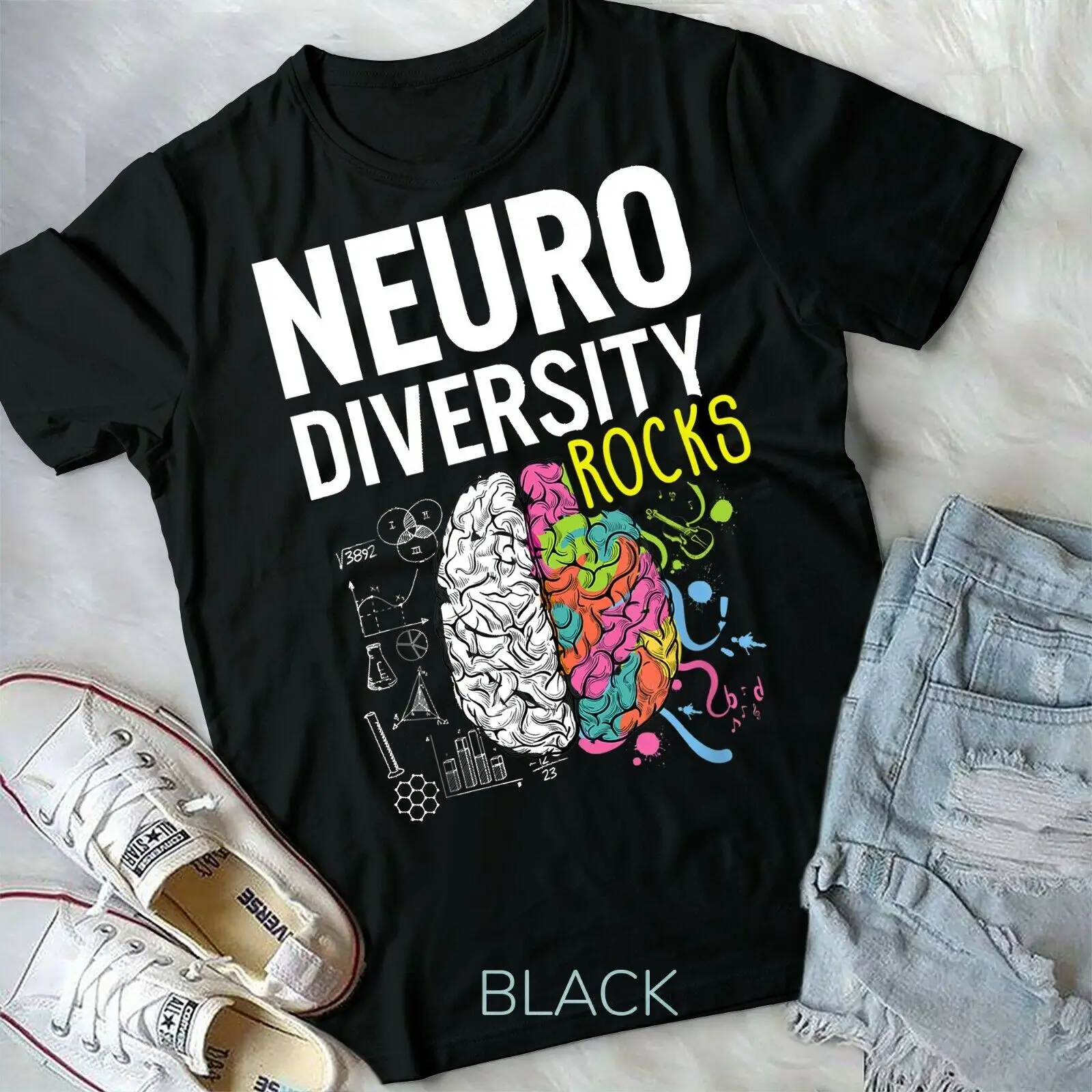 Neurodiversity Brain Rocks Gift Shirt Autism Awareness Unisex & Youth T-shirt