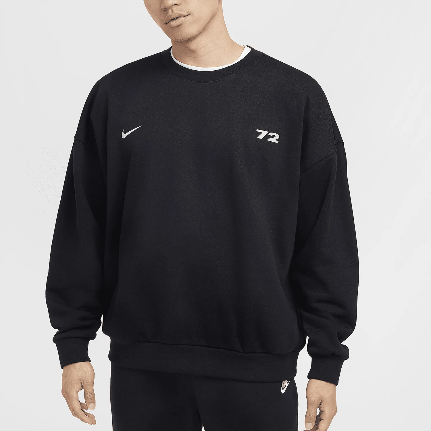 

Оригинальная новая мужская спортивная дышащая толстовка Nike с круглым вырезом и принтом HQ2962-010