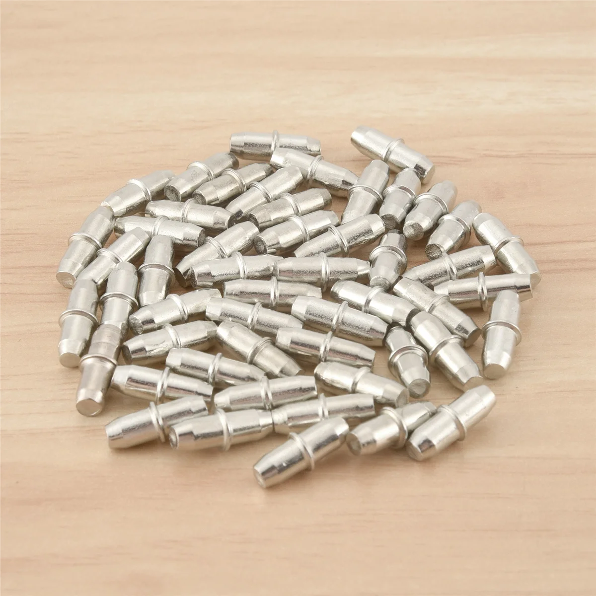 50 unidades de clavos de soporte para estante de cortar de madera para armario, 16mm x 5mm